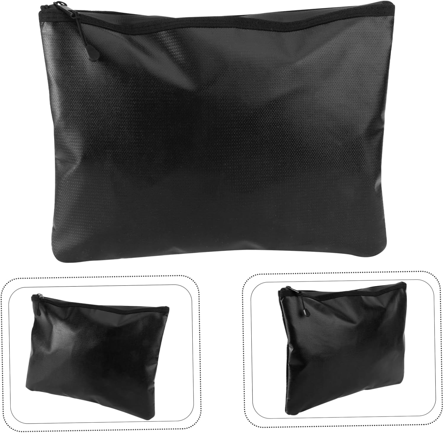Explosion-Proof File Bag Fire Resistant Fiberglass Zipper Pouch for Money Safe for Id Passports Documents Double-Sided Water-Resistant