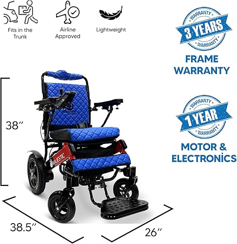 Vista 45 de Silla de ruedas eléctrica plegable de largo alcance 2021, silla de ruedas eléctrica, aprobada por aerolínea, resistente, motorizada por movilidad