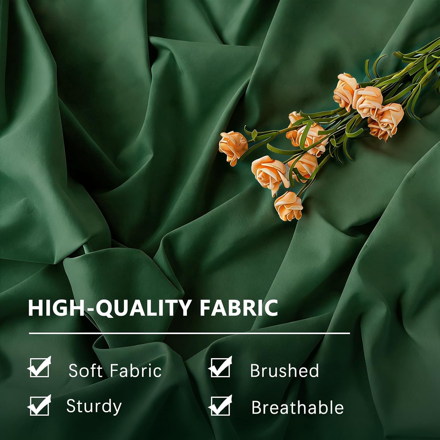 King Size Sheets Set - 6 Piece Luxuriously Soft & Cooling Sheets King Size - Ultra Soft 16" Deep Pocket King Sheet Set - Fitted Sheet & Pillowcase Sets (King Emerald Green)