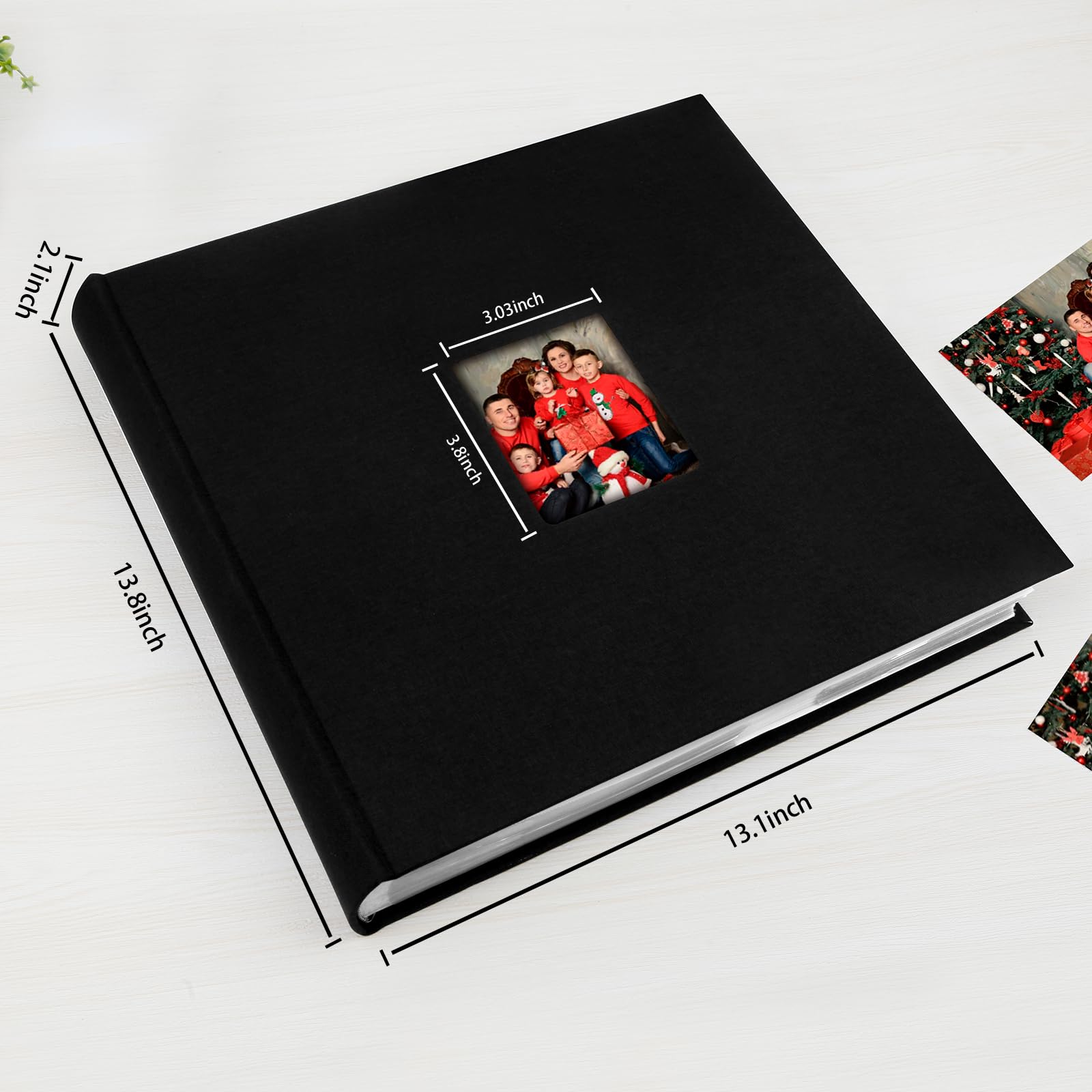 Álbum de fotos de 10 x 15 cm, 450 fotos con superficie de escritura, 10 x 15 cm, cubierta de lino con ventana frontal, 4 x 6, 450 fotos, 4 x 6, álbum de fotos, libro para bodas, niños, viajes, familia