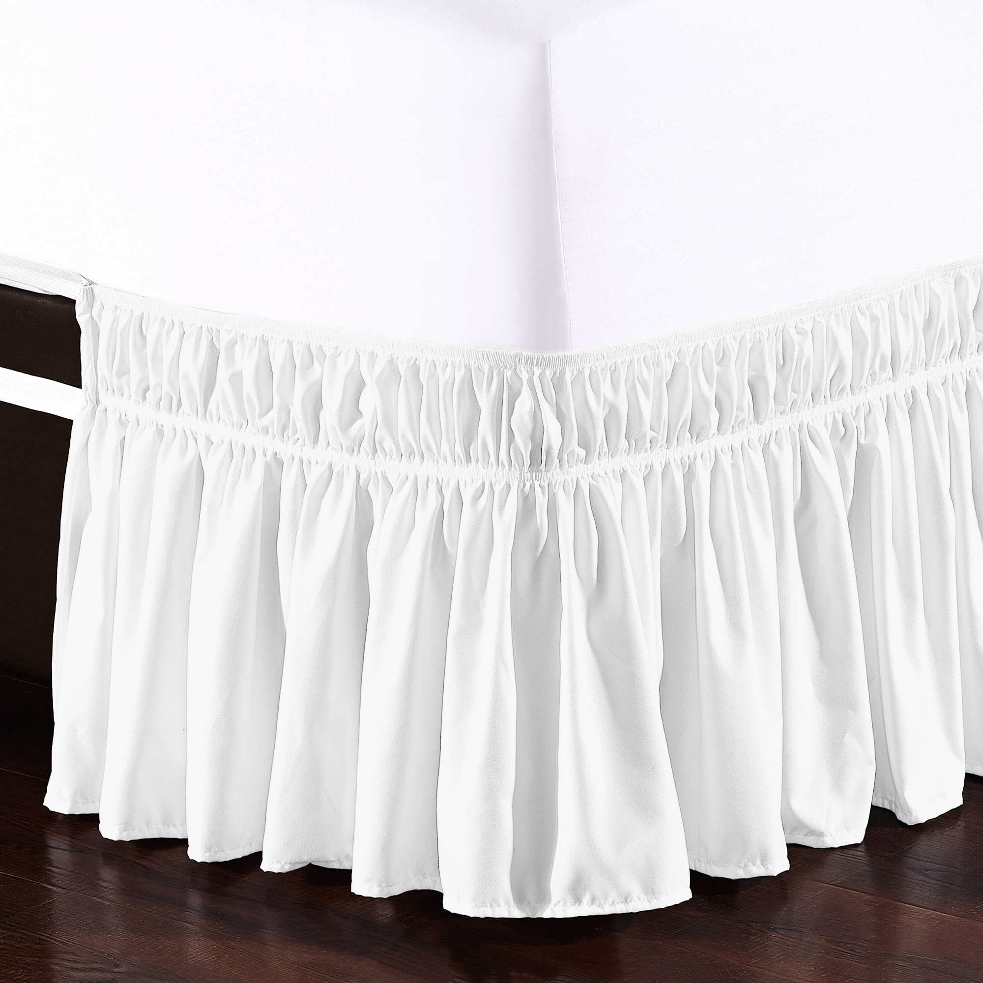 Elegant Comfort Lujosa Falda de Cama elástica con Volantes, con caída a Medida de 16 Pulgadas, fácil Ajuste, Resistente a Las Arrugas y a la decoloración, tamaño
