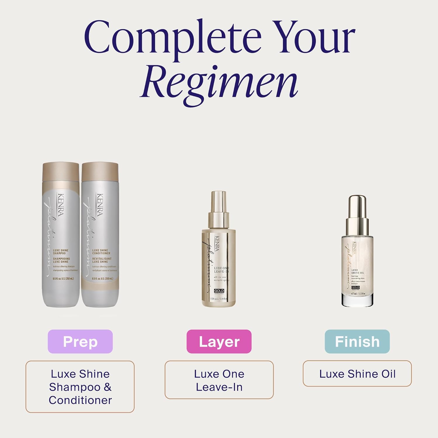 Platinum Luxe Shine Shampoo | High Shine | Smoothing Shampoo for Frizzy Hair | For Dull Hair | Sulfate Free | Color Safe