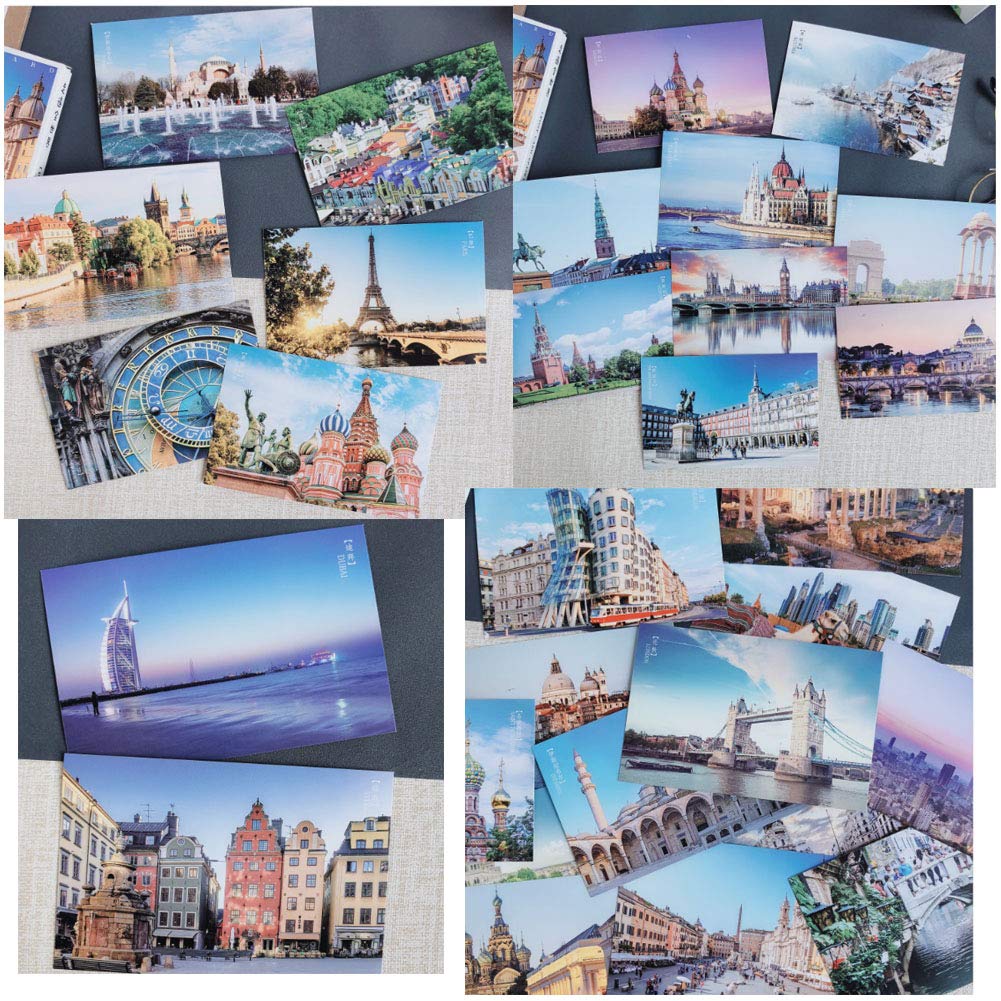 Lot 150 Cartes Postales Vierges – Monuments & Villes Du Monde, Idéales Pour Vœux, Collection, Scrapbooking & Correspondance