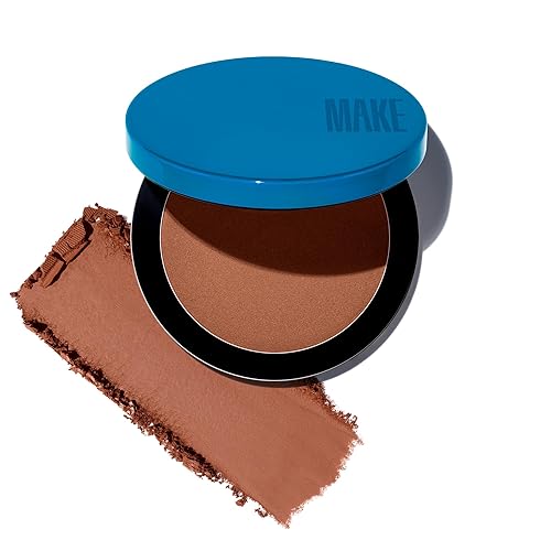 MAKE Beauty Skin Mimetic Microsuede Bronzer Powder - Matte Bronzing Powder Contour, Buildable Formula, Non Comedogenic, Long Lasting Color. Shade - Dune for Medium Neutral Skin - Dune