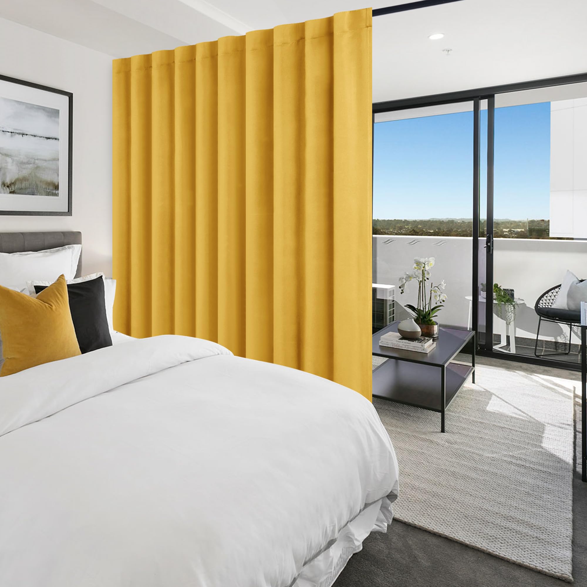 Hiasan Room Divider Curtains Patio Sliding Door Blackout