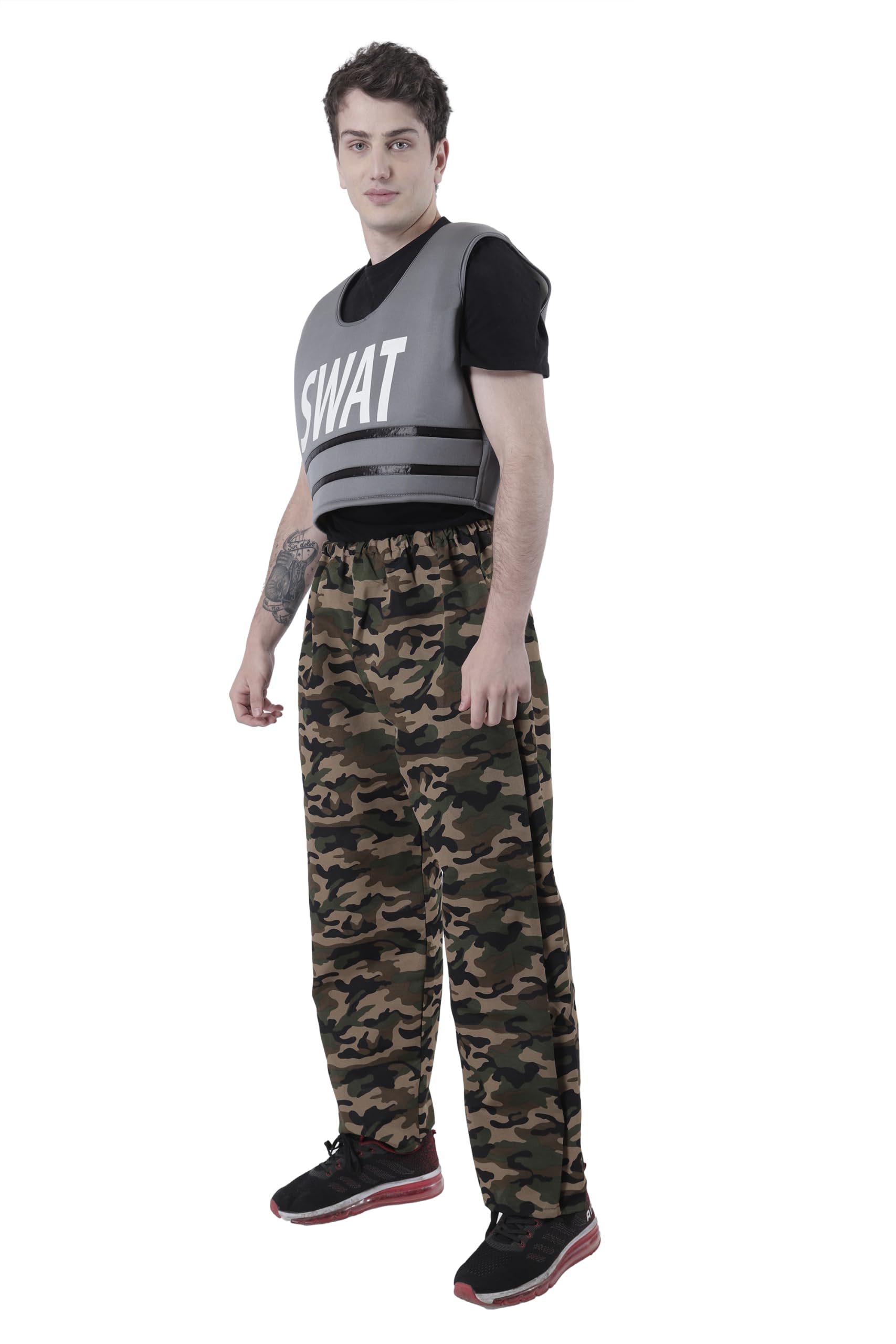 Carnavalife SWAT Men's Costume, Adult Men's Military Costume, Adult Soldier Costume for Carnival, Vest SWAT Military Soldier Camouflage