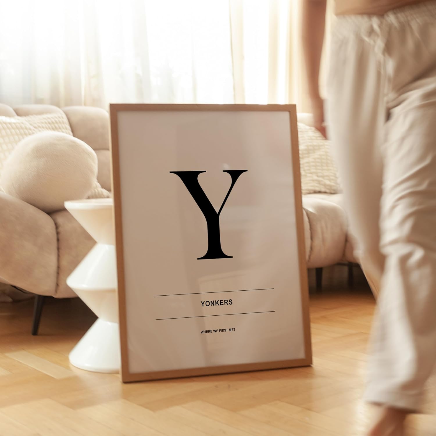 Poster Master Personalized Letter Y City Print, Customized Typography Poster and Canvas, Minimal Art, Gift for Loved Ones, Couples, Available in 8x10 to 30x40