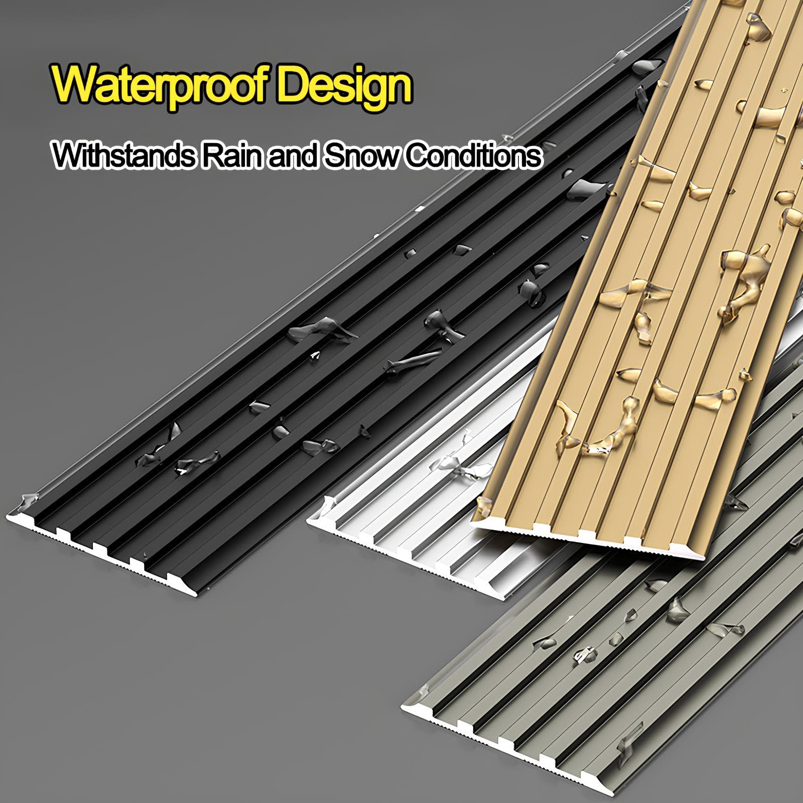 Perfil De Borde De Escalera Aluminio Espesor 2.8mm Tira De Umbral Antideslizantes Borde De Escalón Para Interior Y Exterior(Black,3x150cm)