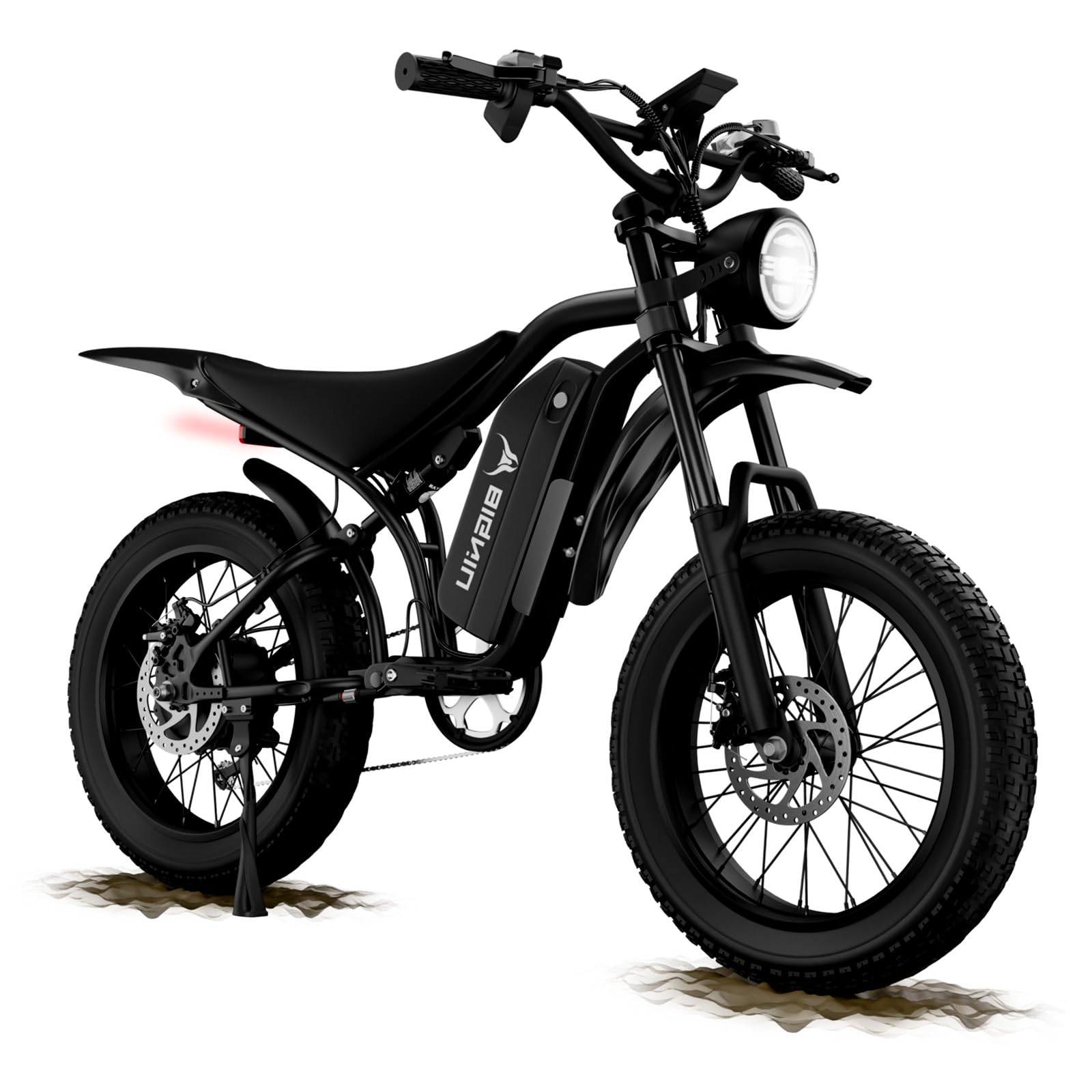 Electric Bike for Adults – 20" Fat Tire, Peak 1200W Motor, 48V 15A Battery, 7-Speed, Dual Disc Brakes for Off-Road and City Riding BG-S