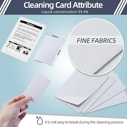 Miniatura 3 de Tarjetas de limpieza CR80, limpiador de lector de tarjetas de doble cara, tarjetas de limpieza de terminales de deslizamiento POS CK-CR80 (20