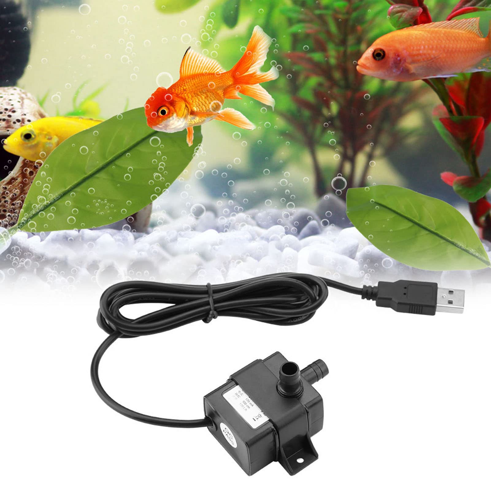 Pompa Akwariowa Usb Mała Wodoodporna Bezszczotkowa Pompa Zanurzeniowa Do Wody Pompa Do Akwarium Z Rybą Z Przewodem Zasilającym Dc 5 V.