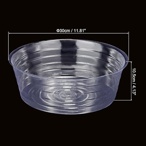 Miniatura 7 de MECCANIXITY Platillo de plástico redondo para macetas de 8 pulgadas, bandeja de goteo para interiores y exteriores, transparente, paquete de 10
