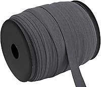 Vista 21 de Muka Cinta al bies de 109 yardas, cuerda plana elástica de 5/8 pulgadas para ropa, puños, ropa interior, manualidades, 01 blanco