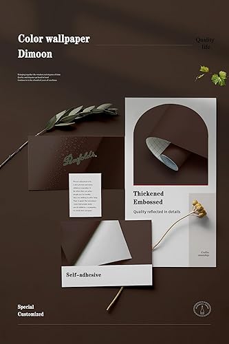 Miniatura 293 de Dimoon 236''x17.7'' White Thicken Peel and Stick Wallpaper Contact Paper Modern Self Adhesive Wall Paper Removable Renter Friendly Textured Solid