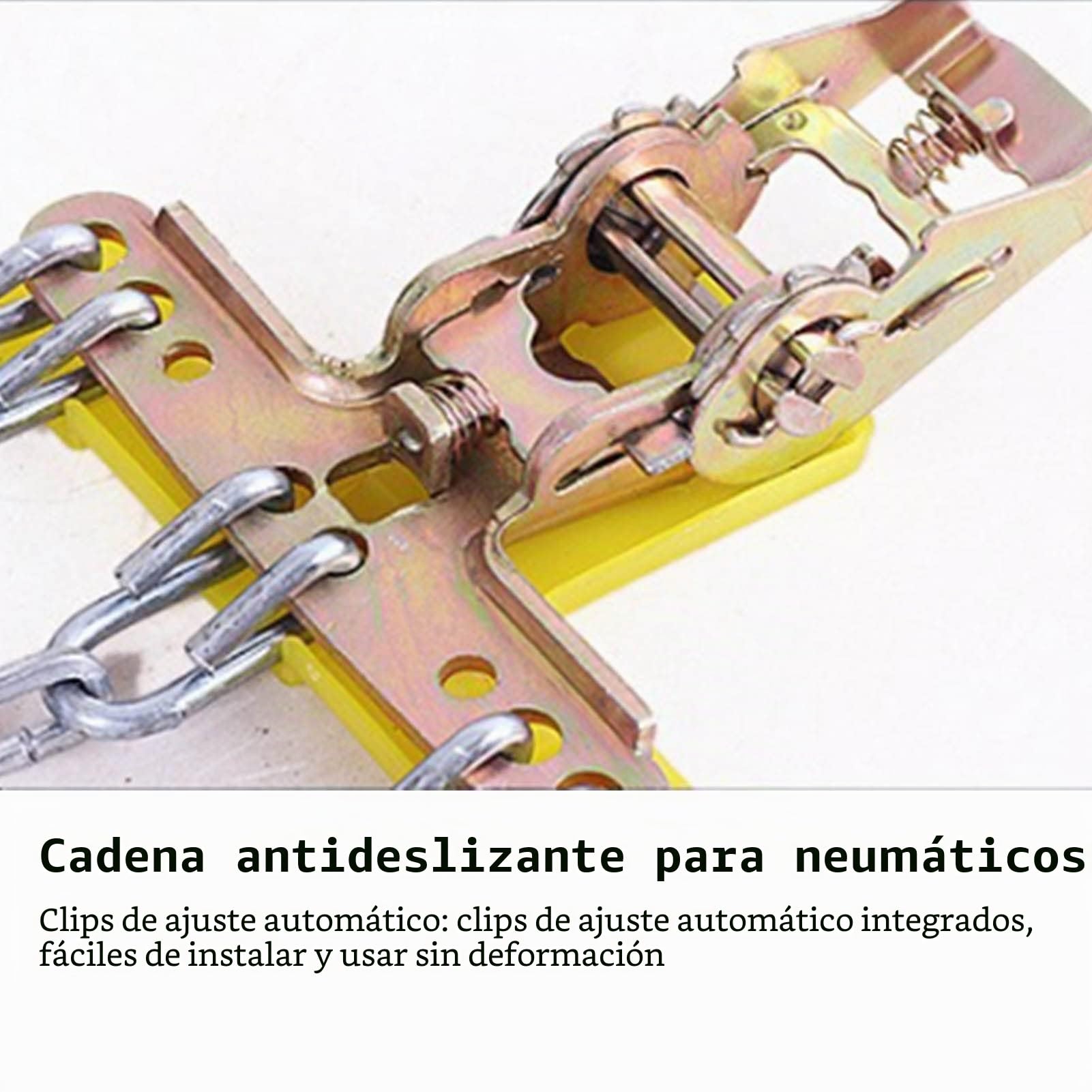 Cadena de nieve del neumático,cadena de tracción del neumático ajustable engrosada 8 paquetes para coches SUV para camioneta, cadenas de nieve