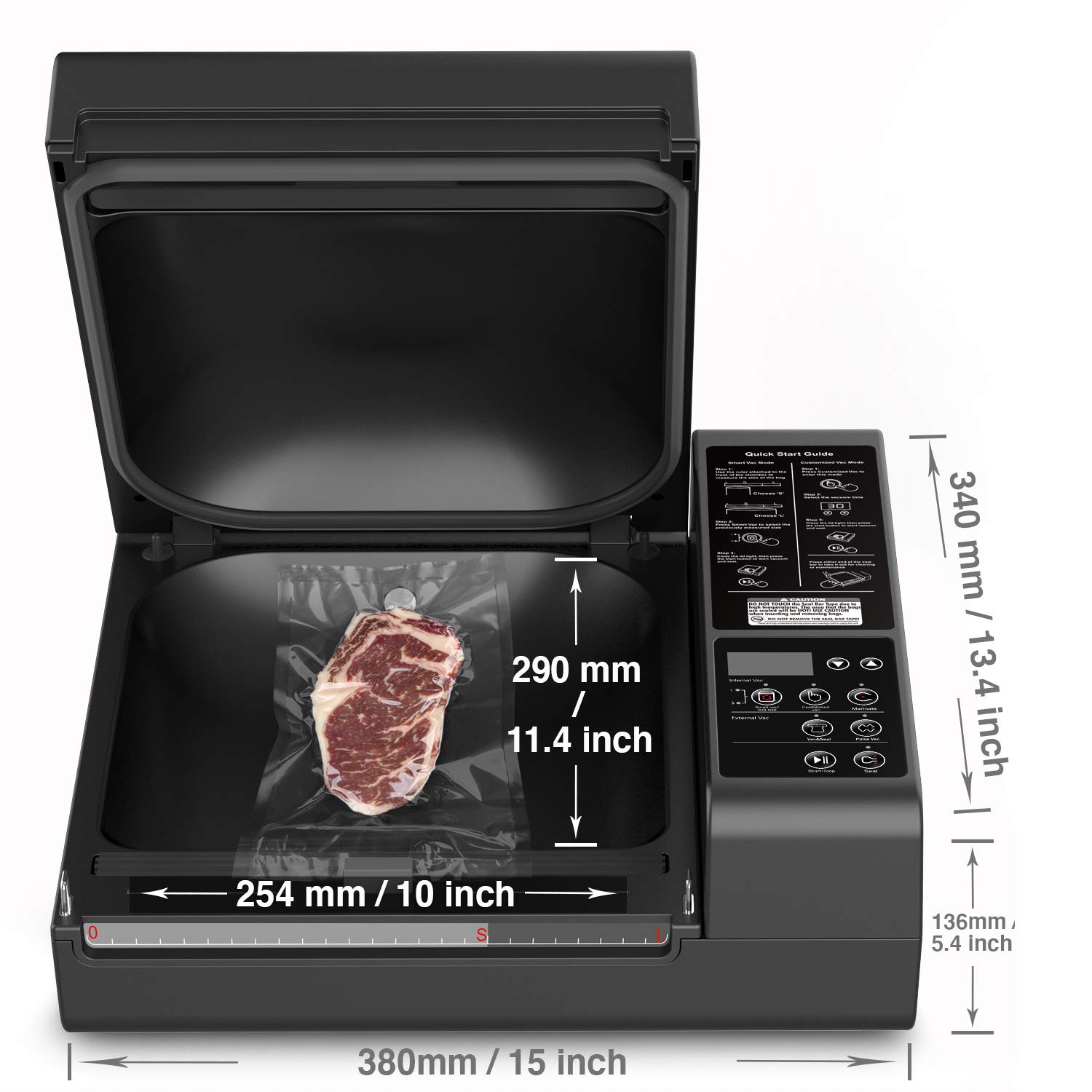 2in1 Vacuum Sealer by Vesta Precision Chamber Vac Elite Chamber