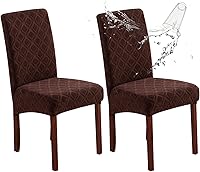 Vista 40 de Genina Fundas impermeables para sillas de comedor, fundas elásticas de jacquard para sillas de comedor, extraíbles y lavables, protector de silla