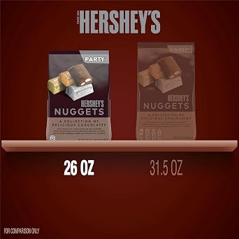 HERSHEY'S NUGGETS Assorted Chocolate Candy Party Pack, 26 oz