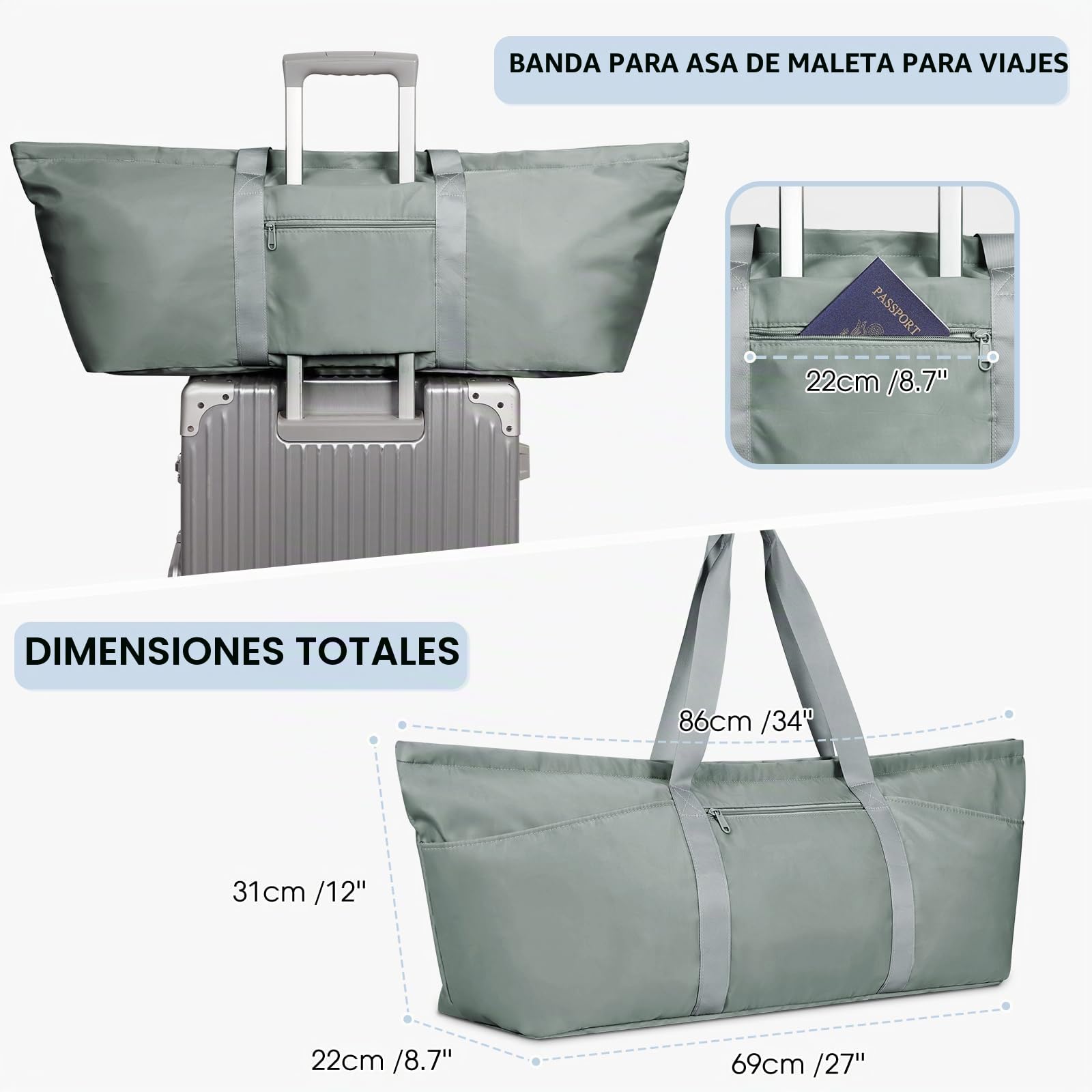 sportsnew Bolsa Esterilla Yoga Bolsa de Yoga Bolsa Deporte Mujer con Bolsillo Húmedo Bolsa Deporte Bolsillo Lateral para Botella de Agua para el Ejercicio Físico