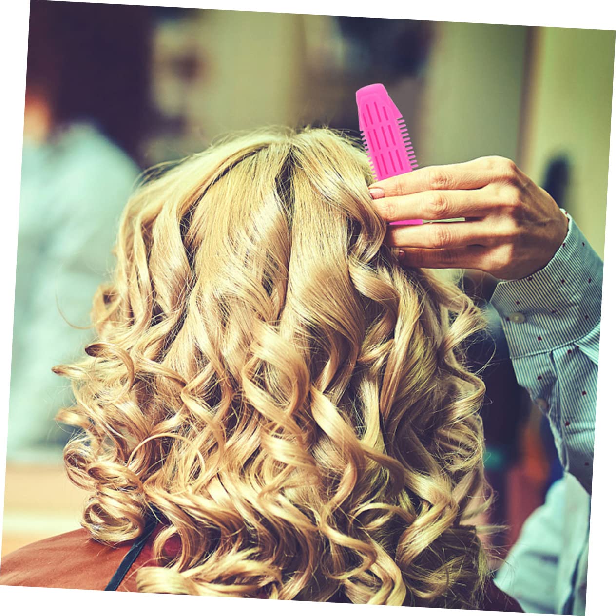 WOFASHPURET Fluffy Hair Root Clip Set 4pcs Instant Volumizing Clips for Hair Hairdressing Curlers Bang Roller Styling Accessory for Women