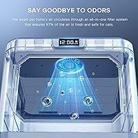 Vista 2 de Smart Odor Removal Cat Litter Box, Large Litter Box with Deodorizing Device for Multiple Cats,Non Leaking Kitty Litter Box, Enclosed Odor Control