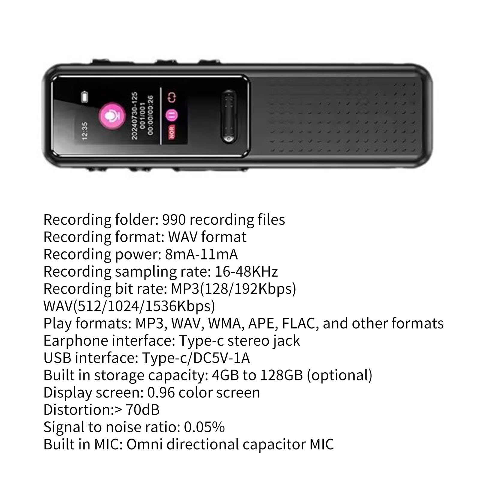 Enregistreur À Bande Numérique ZD39 avec Une Longue Durée De De La Batterie Enregistrement Vocal Clair pour Les Enregistrements Clairs Efficaces pour Les Classes Rencontrant Le Magnétophone