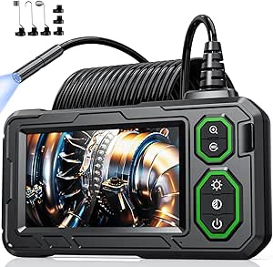 G10 PRO HD Endoscoop Camera met 360° Roterende Camerakop - Dual Lens - Voor & Zij camera - 5m/8,5mm - Semi Flexibel - 5″ Display