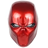 Red Hood Helmet Metallic Effect Red Hood Mask Deluxe Cosplay Prop for Fans Collector's Edition