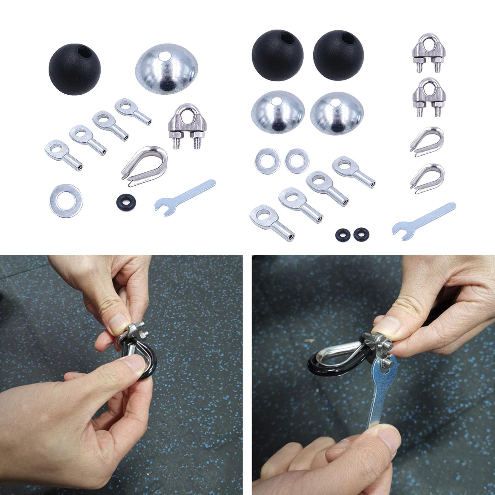 CALANDIS® Gym Machine Cable Ball Stopper Replacement for Cable Machine Use 17pcs Set-image-0