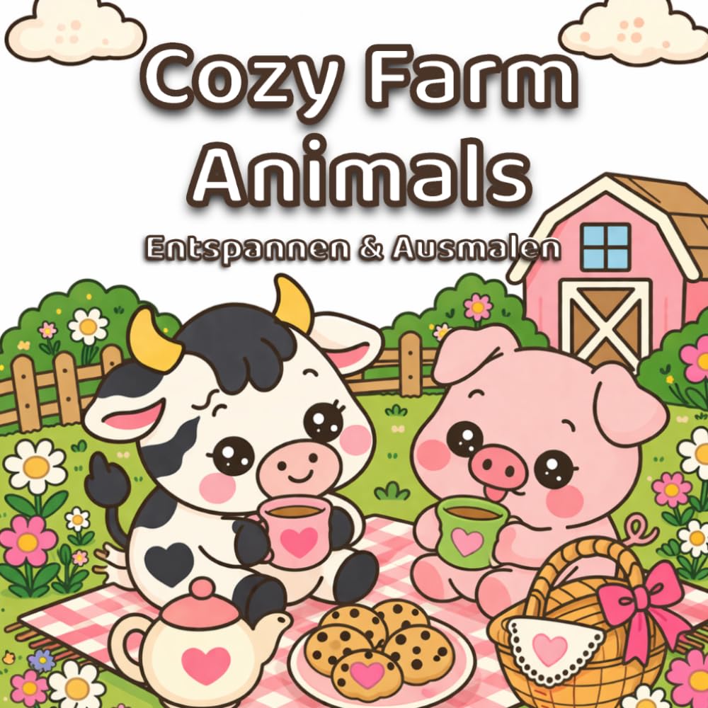 Malbuch für Erwachsene & Jugendliche l Cozy Farm Animals: | Niedliche Bauernhof Motive zum Entspannen und Stressabbau (Cozy Tier Momente)