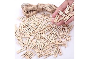 1 Inch Mini Clothes Pins for Photos (200 Pcs)
