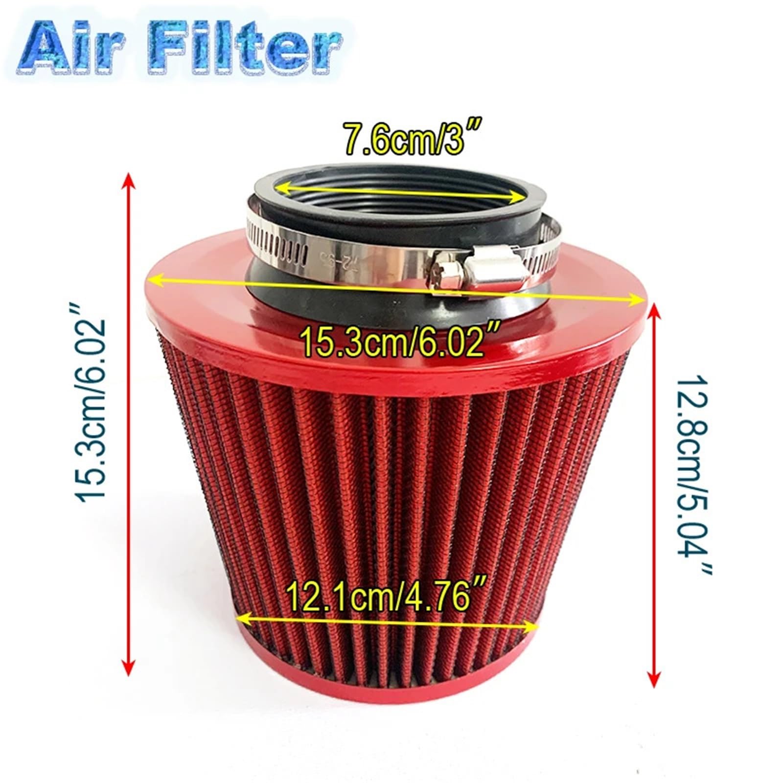 zestaw rur dolotu 3 "76mm Universal Car Racing układ dolotowy zimnego powietrza Turbo zestaw rur indukcyjnych stożek wysoki przepływ wydajność wlot filtra powietrza powietrza do samochodu
