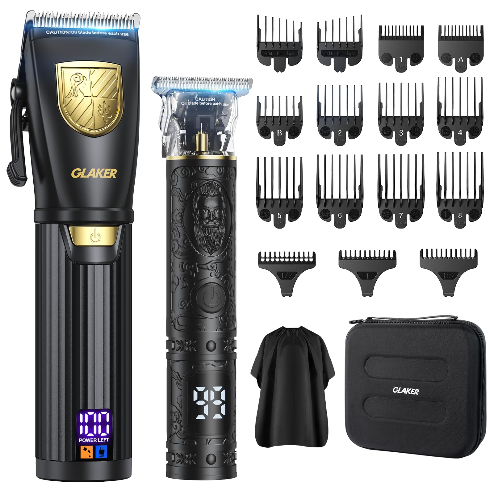 Men's Hair Clipper, Men's Hair Clipper for Beard and Hair, Cordless Man Shaving Machine, Hair Clipper, Man Hair Clipper with LED Display