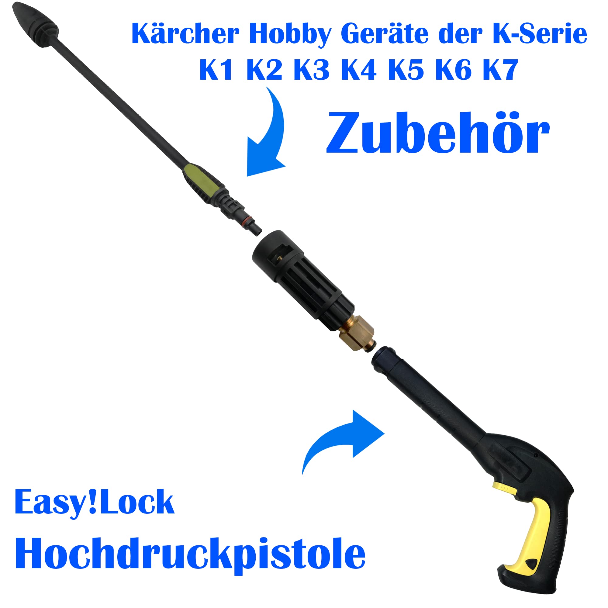Bajonett Adapter zur Verwendung von Kärcher Hobby K-Serien Zubehör an Geräten mit Easy!Lock Anschluss
