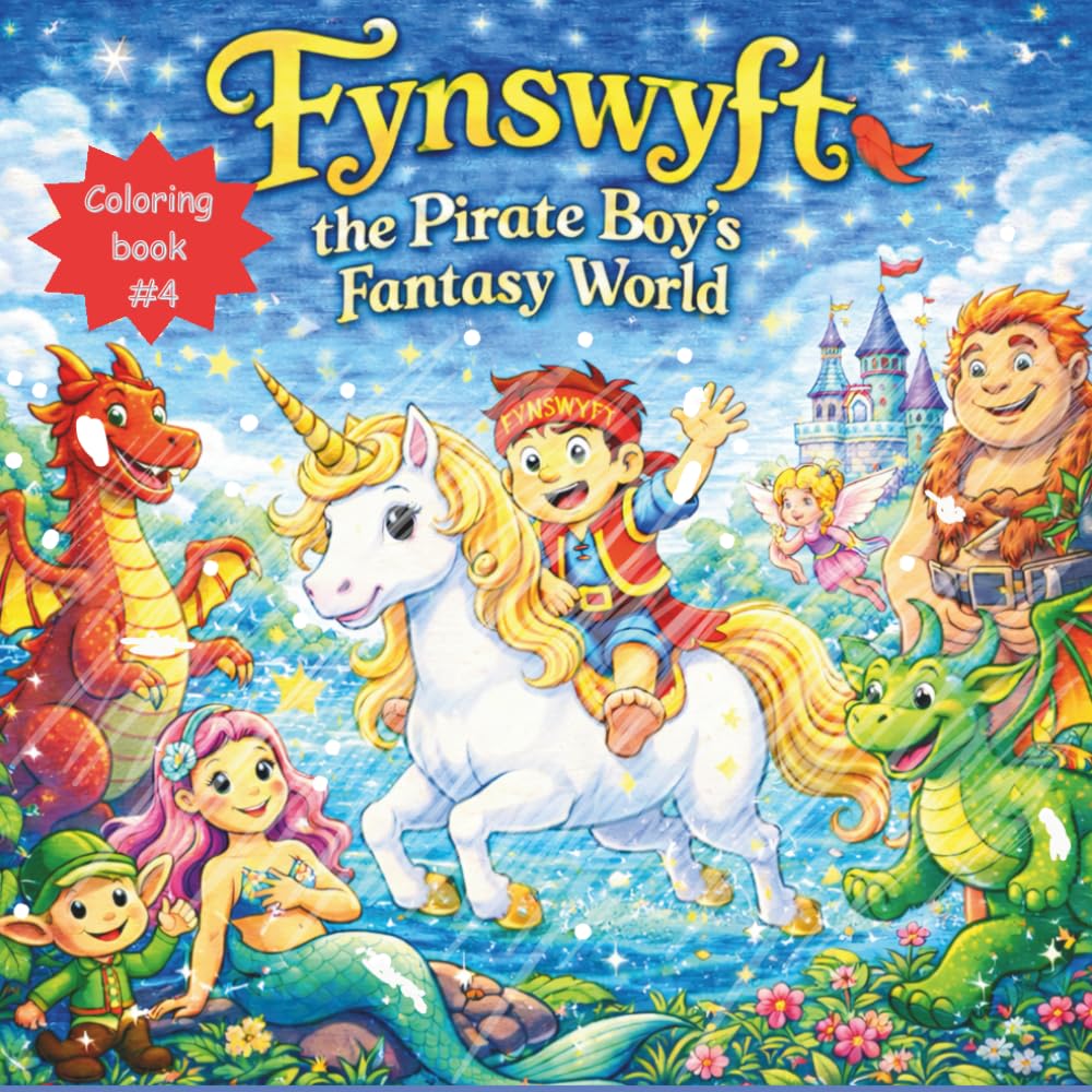 Fynswyft the Pirate Boy's Fantasy World: all ages coloring book (The adventures of Fynswyft the pirate boy)