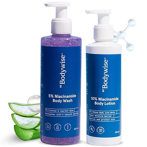 Miniatura 1 de Metrol Be Bodywise - Kit de potencia de niacinamida con 5 de gel corporal de niacinamida de 85fl oz 10 de loción corporal de niacinamida de 68fl oz