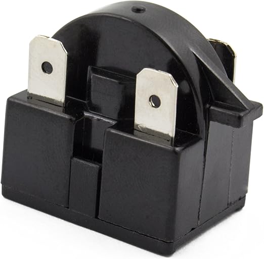 BestParts QP2-4.7 Starter Relay, 4.7 Ohm, 3 Pin, Black, Automatic, Replacement Refrigerator Relay