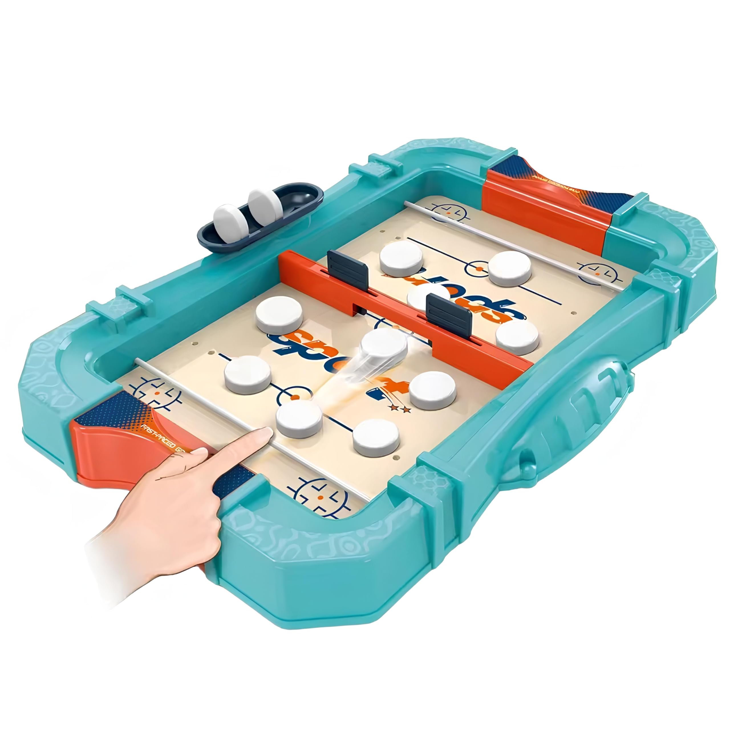 Jeu 2 En 1 – Football Flipper Et Hockey Sur Table – Compact 38 X 22 Cm – Pour 2 Joueurs – Double Plaisir