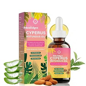 Cyperus Rotundus Oil for Hair Growth Reduction Natural Hair Growth Inhibitor Pure Hair Removal Oil for Reducing Body