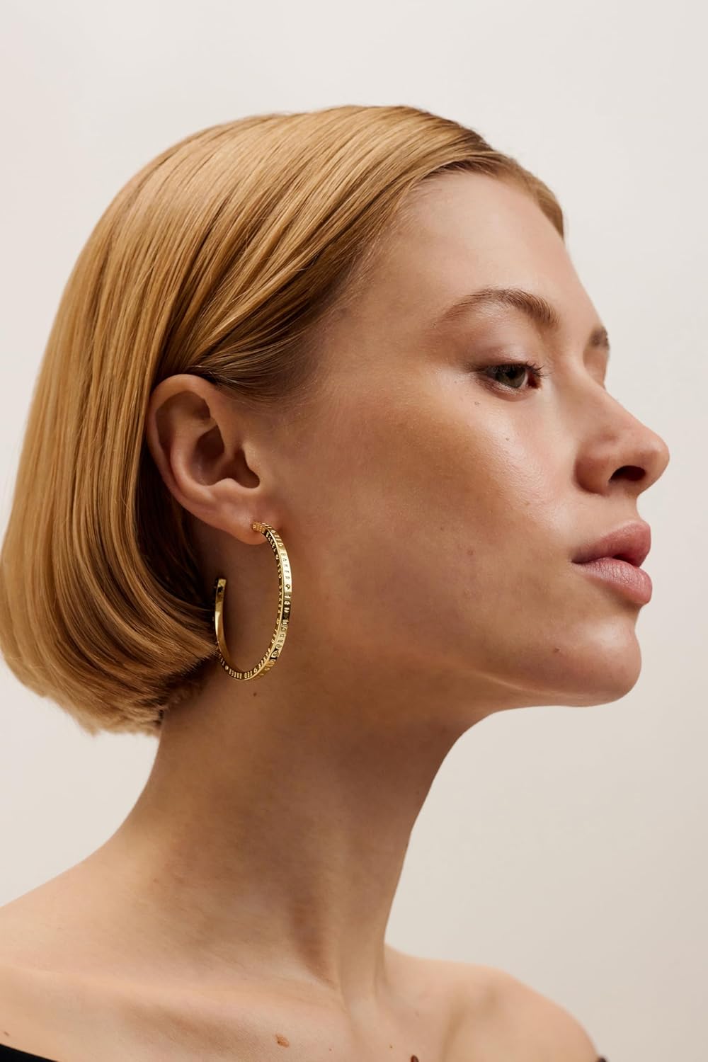 Ted Baker London Loa Logo Hoop Earrings For Women (Gold) - Image 4