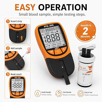 Official Cholesterol Testing Kit, 5-in-1 Cholesterol Meter for Home Use
