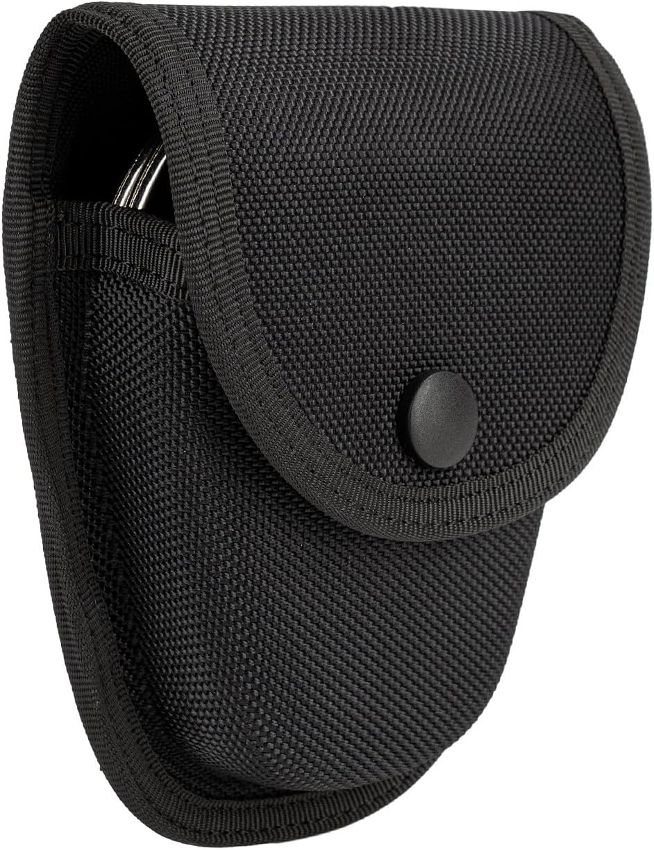 Handcuff Pouch for Duty Belt Loop MOLLE Vest Standard Cuff Case Chain/Hinge Handcuff Nylon Holster ASP Cuff Holder Carry Bag Sheath for Law Enforcement Security Police Correctional Officer