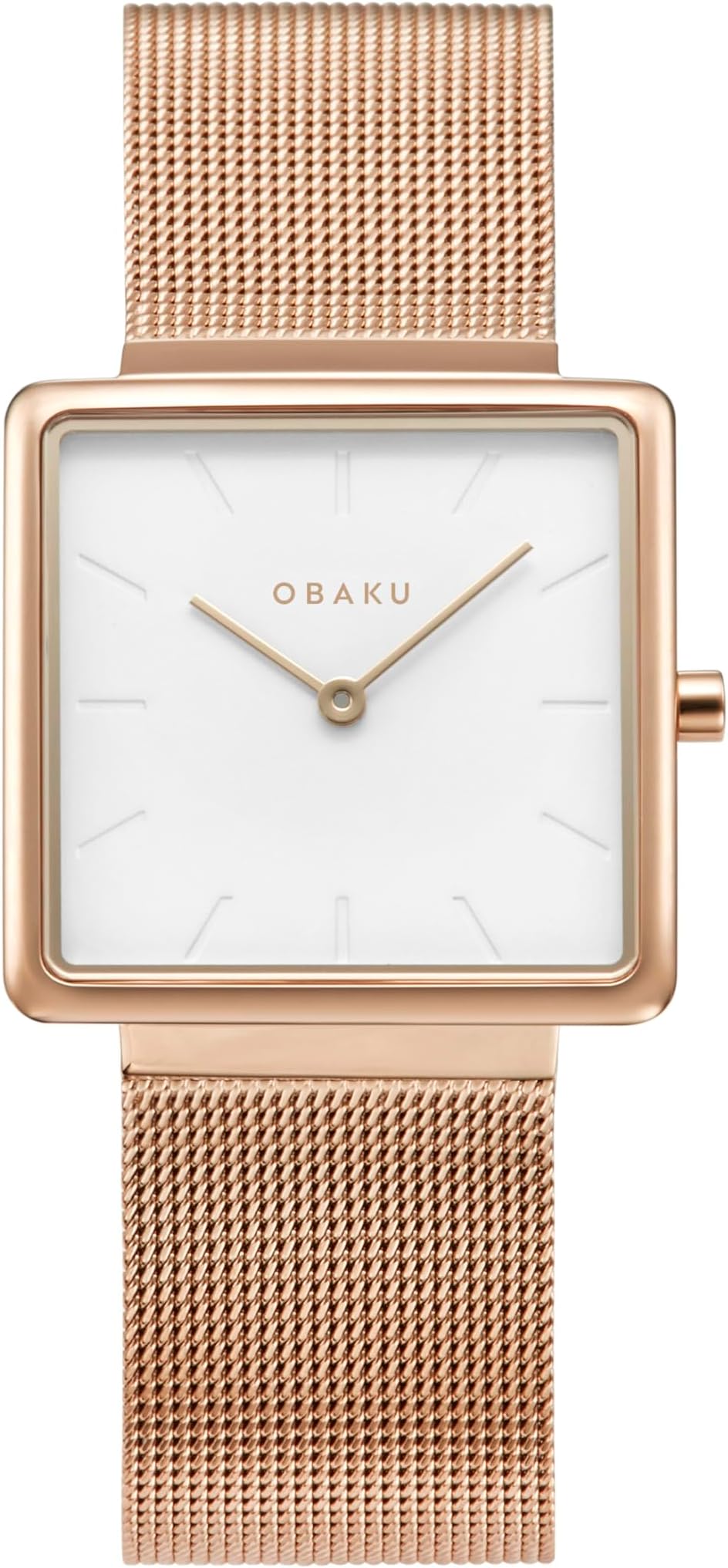 Obaku Kvadrat - Rose Analog Quartz Wrist Watch