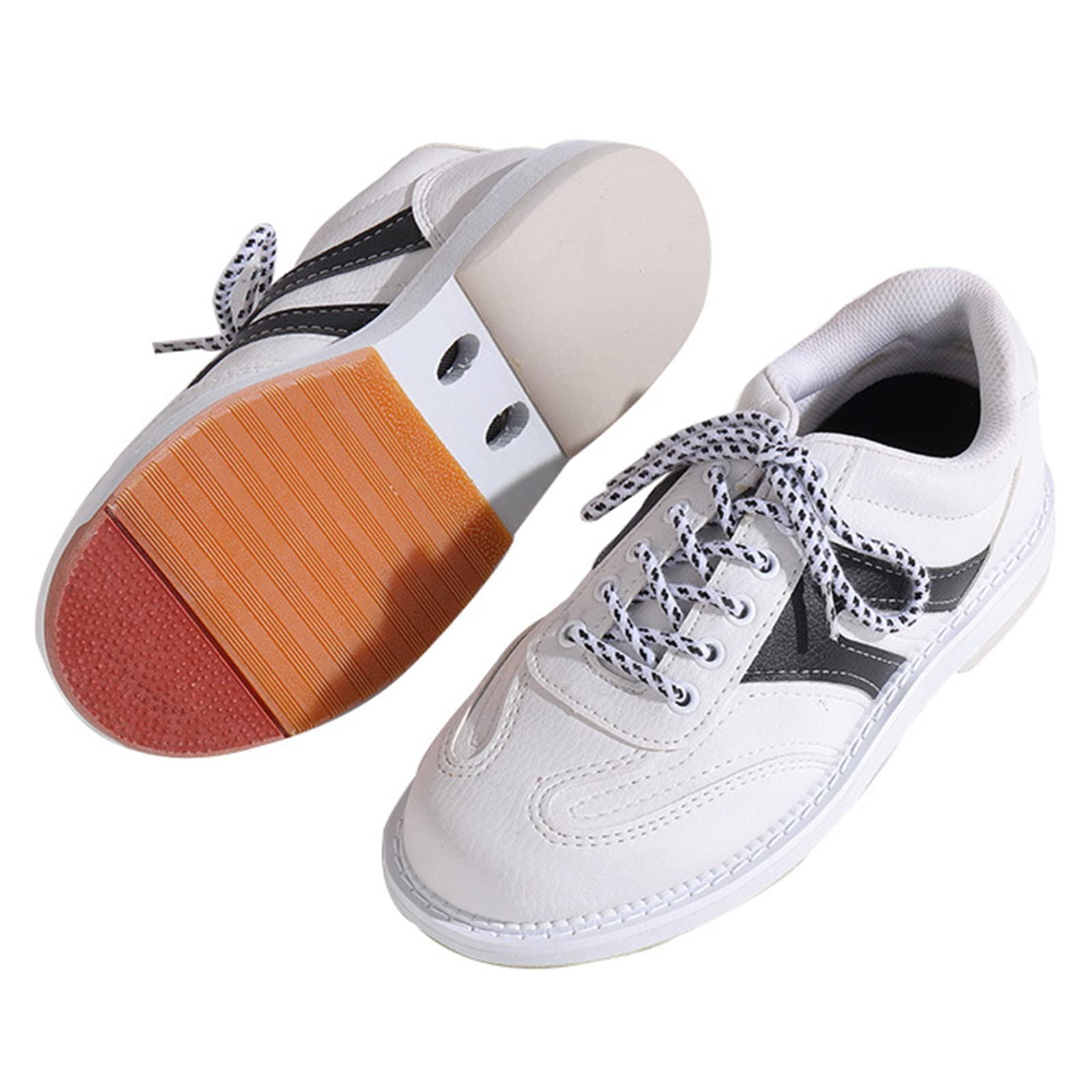 Bowlingschuhe Für Damen Sportlich Leicht Gepuffertes Leder Schnürung Mode