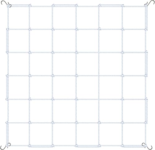 iPower Red de enrejado para sala de cultivo de 3 x 3 pies para habitación de 47 x 47 pulgadas, red elástica resistente con ganchos, soporte