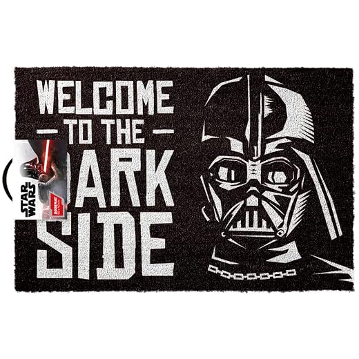 Grupo Erik Coconut Mat Door Mat Star Wars Welcome to the Darkside - Dirt Trapper Mat 40 x 60 cm - Door Mat Funny - Door Mat Indoor Star Wars Gifts