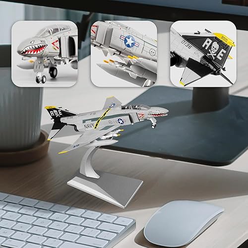 Miniatura 4 de 1100 Fighter Jet Modelo F-4C Phantom  fundido a presión Aviones Militares Aviones Kit de Aviones para Colección y Regalo
