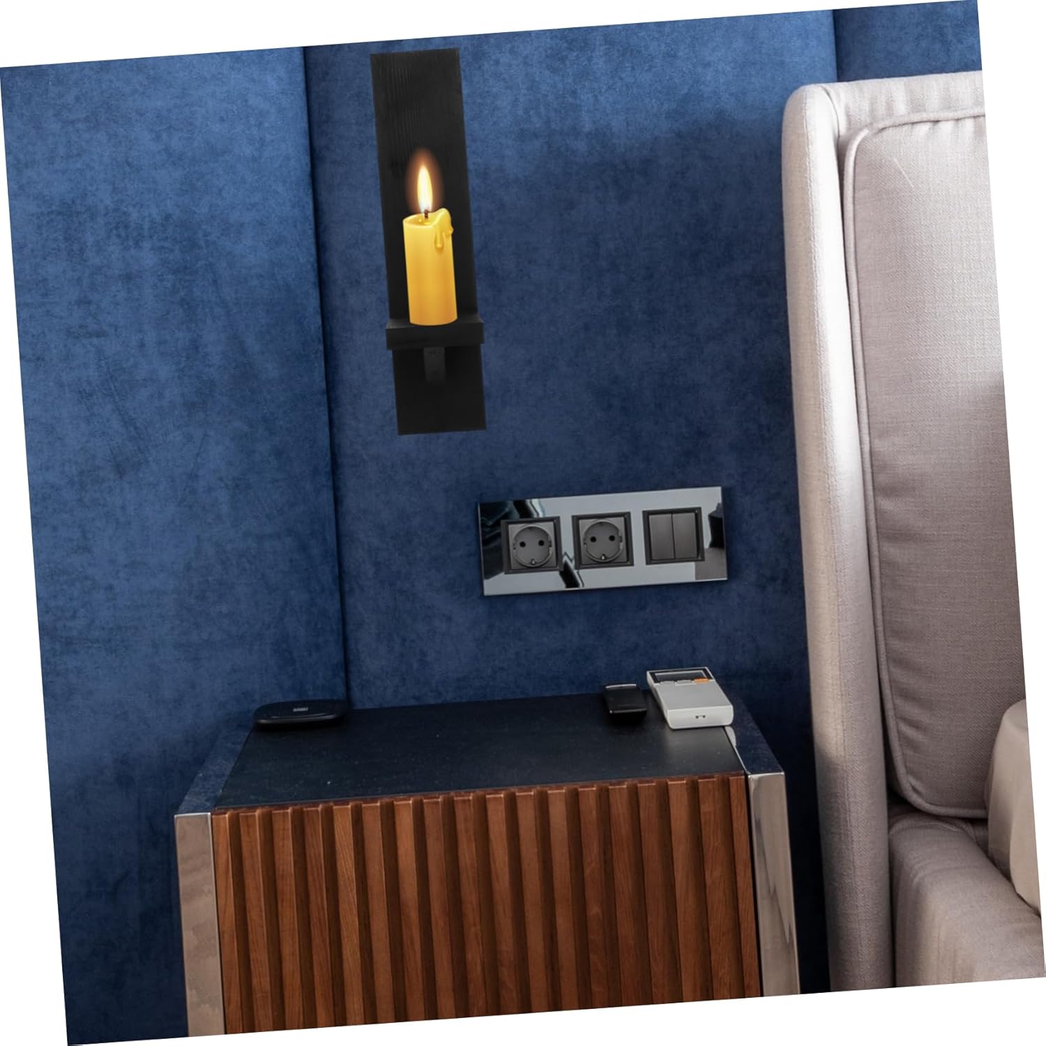 ERINGOGO 2pcs Vintage Wall Sconces Rustic Wooden Candle Holders for Home Decor Handcrafted Candle Holders for Bedroom Living Room and Kitchen for Weddings and Festivals