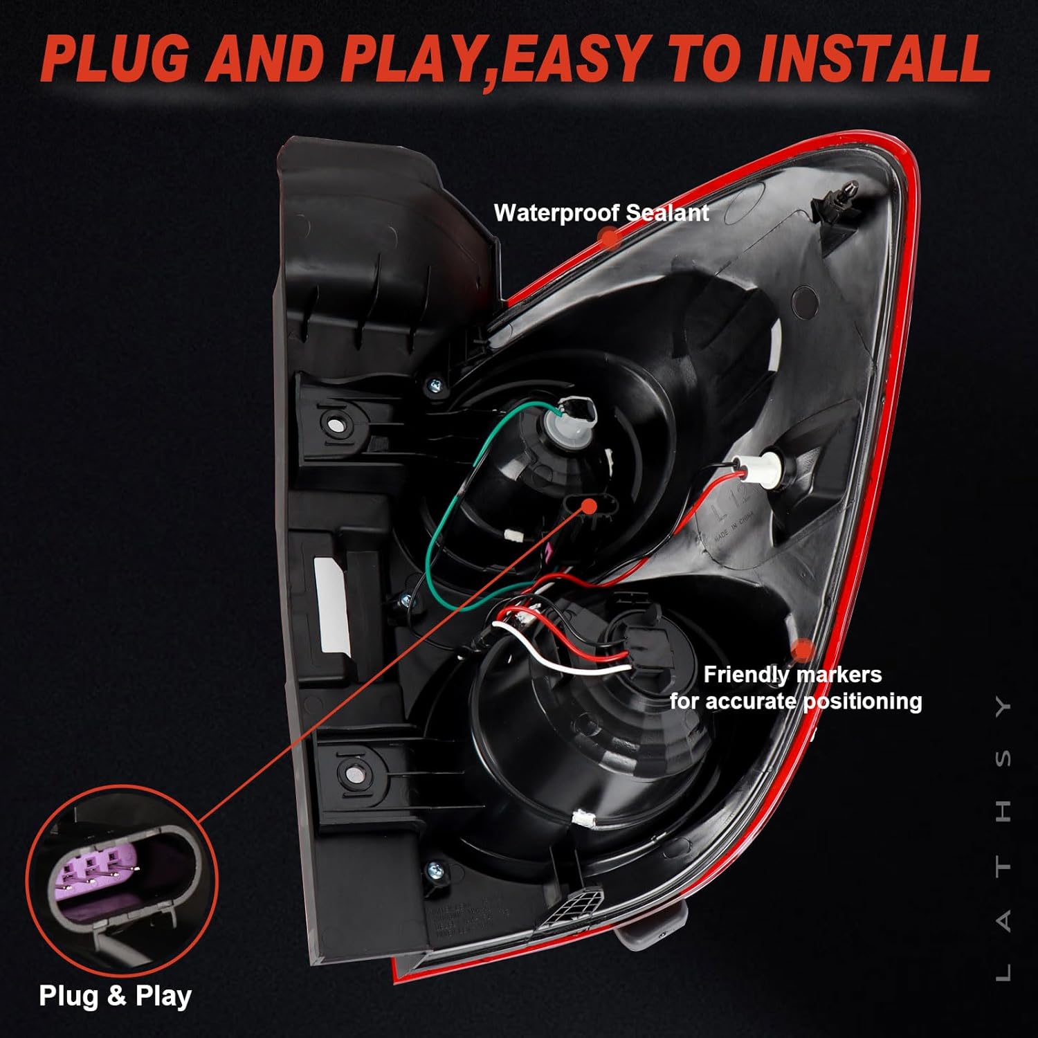 Halogen Tail Lights Compatible With 2010-2015 Chevy Equinox Rear Light Taillights Right and Passenger Side Replace GM2801242