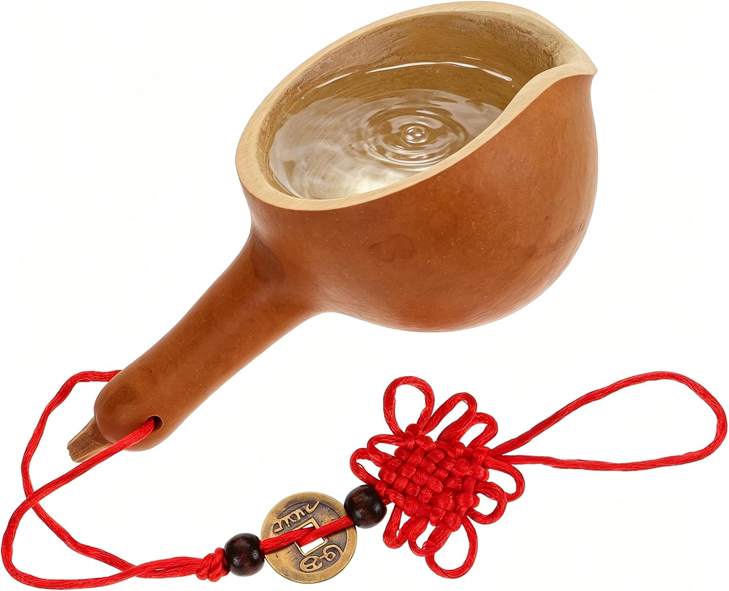 Alipis Gourd Water Scoop Natural Gourd Ladle with Handle Kitchen Serving Spoon for Soup Sauce Gravy Drinks and Flower or Vegetable Watering 5.70 X 3.34 X 1.96 in